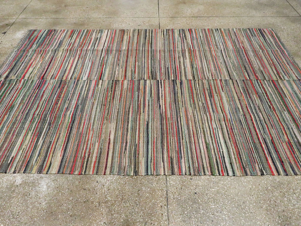 Vintage Rag Rug, No.29628 - Gss