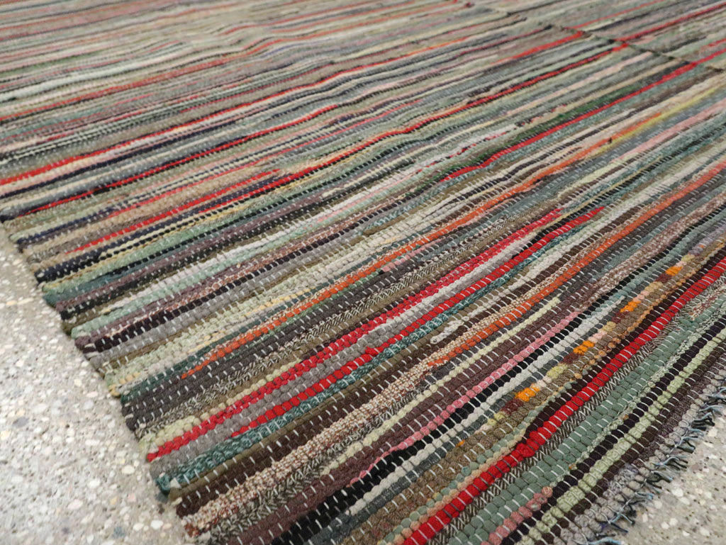 Vintage Rag Rug, No.29628 - Gss