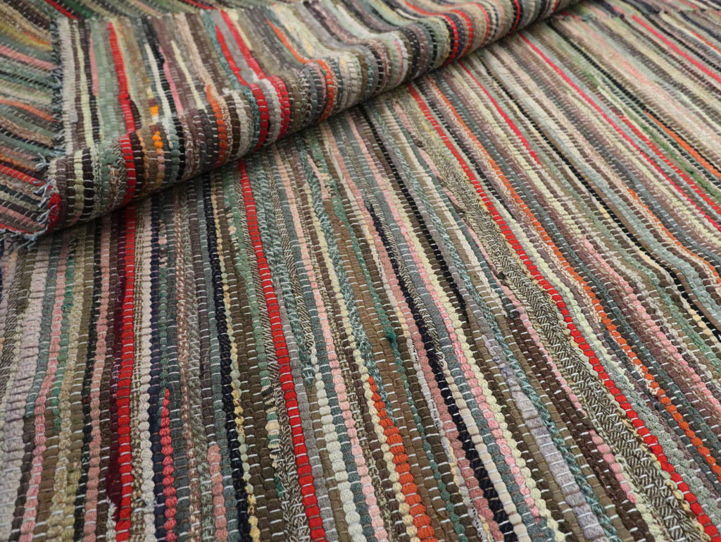 Vintage Rag Rug, No.29628 - Gss