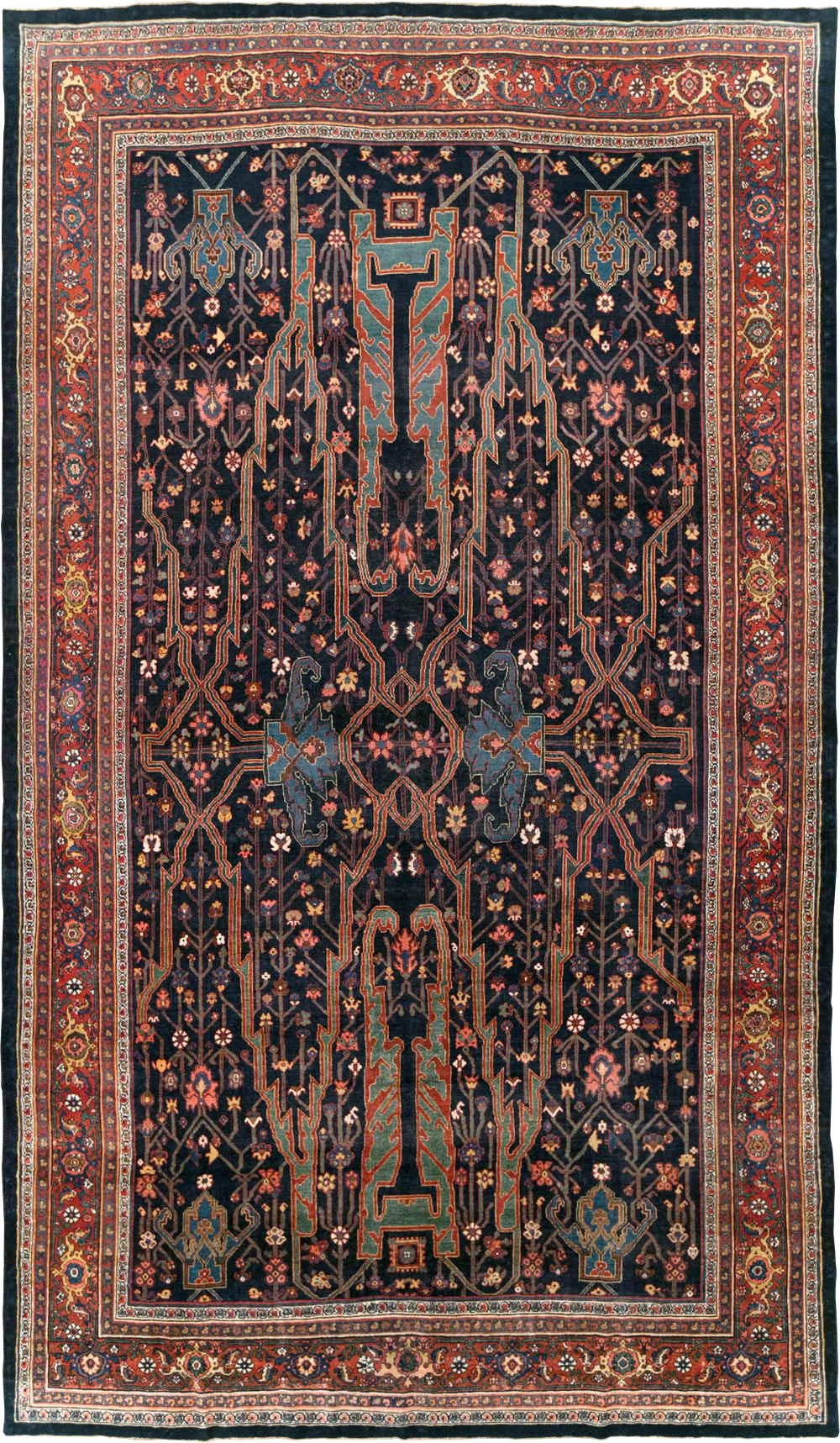 Antique Persian Bidjar Carpet, No.29636 - Gss