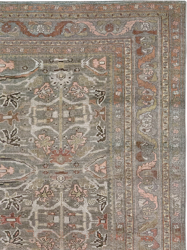 Antique Persian Bidjar Accent Carpet, No.29638 - Gss
