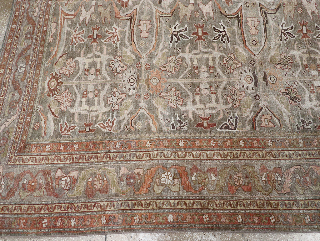Antique Persian Bidjar Accent Carpet, No.29638 - Gss
