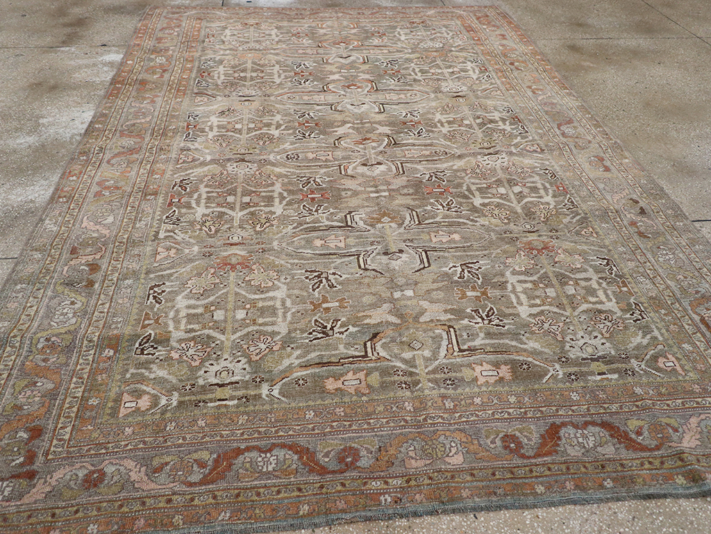 Antique Persian Bidjar Accent Carpet, No.29638 - Gss