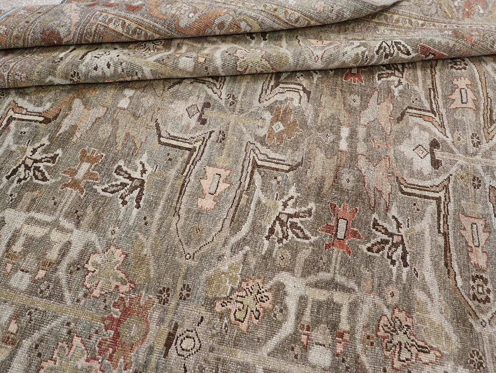 Antique Persian Bidjar Accent Carpet, No.29638 - Gss