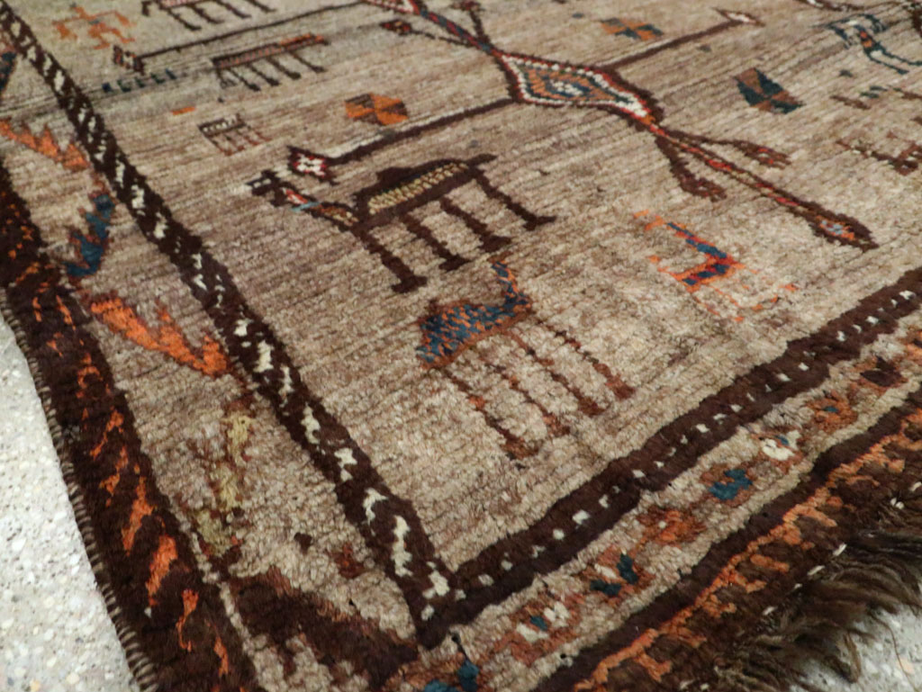 Vintage Persian Gabbeh Pictorial Rug, No.29640 - Gss