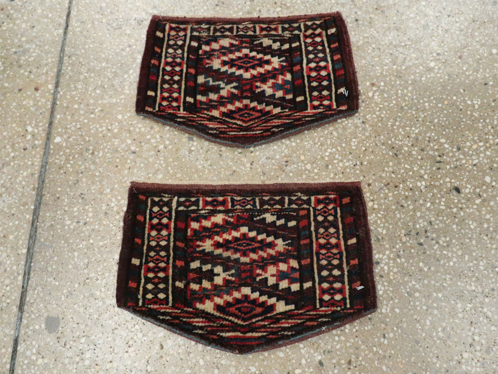 Vintage Central Asian Yamoud Turkoman Throw Rug (Pair: 1 of 2), No.29641 - Gss