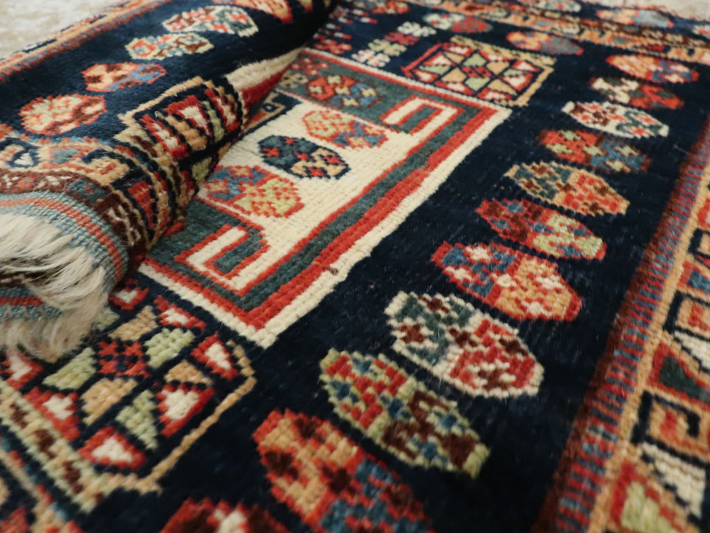 Antique Persian Khamseh Throw Rug, No.29644 - Gss