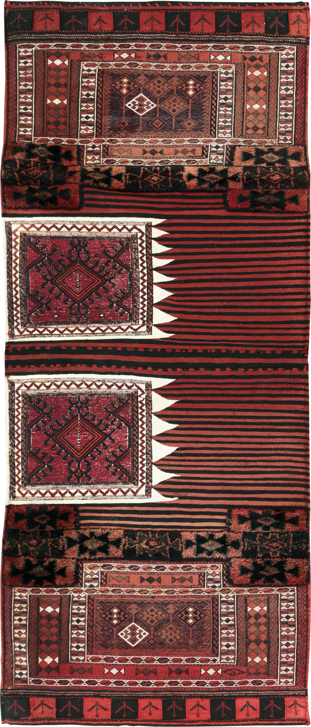 Vintage Persian Chaharmahal Bakhtiari Tacheh Flatweave Kilim , No.29648 - Gss