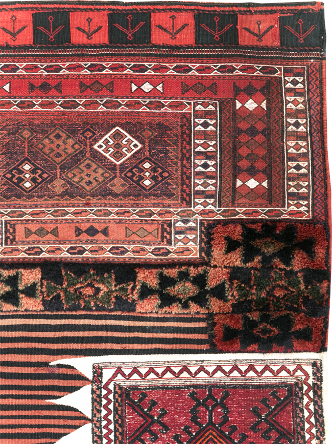 Vintage Persian Chaharmahal Bakhtiari Tacheh Flatweave Kilim , No.29648 - Gss
