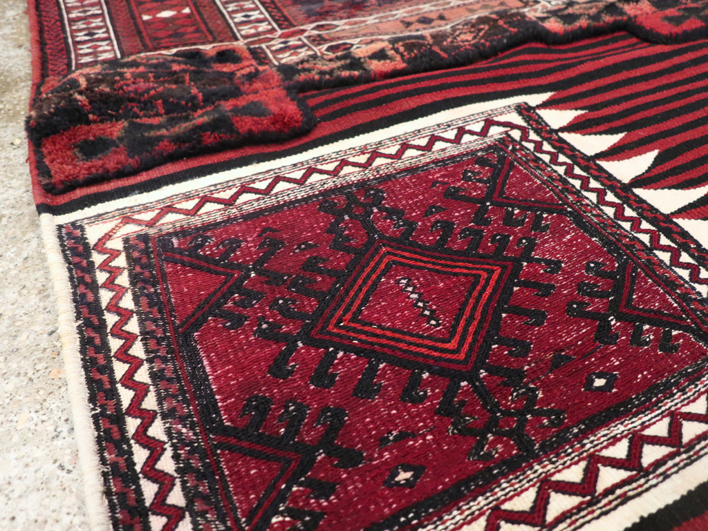 Vintage Persian Chaharmahal Bakhtiari Tacheh Flatweave Kilim , No.29648 - Gss