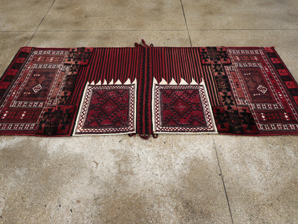 Vintage Persian Chaharmahal Bakhtiari Tacheh Flatweave Kilim , No.29648 - Gss
