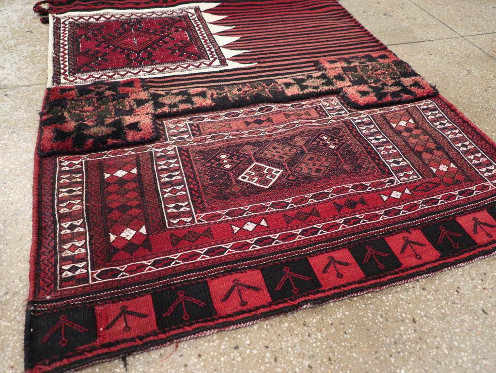 Vintage Persian Chaharmahal Bakhtiari Tacheh Flatweave Kilim , No.29648 - Gss