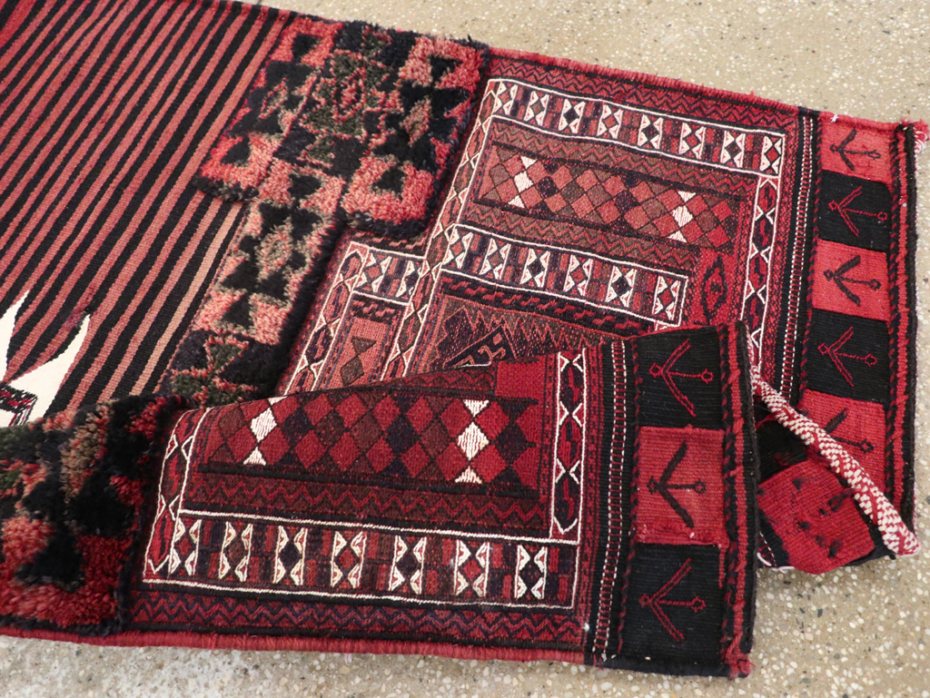 Vintage Persian Chaharmahal Bakhtiari Tacheh Flatweave Kilim , No.29648 - Gss