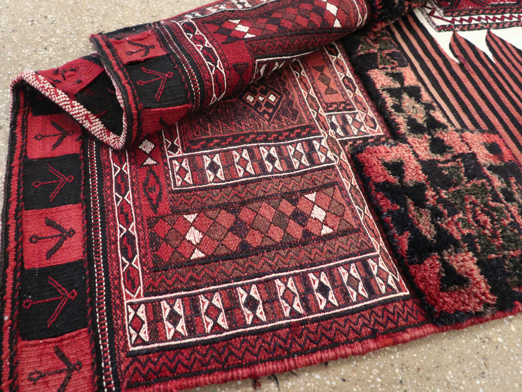 Vintage Persian Chaharmahal Bakhtiari Tacheh Flatweave Kilim , No.29648 - Gss