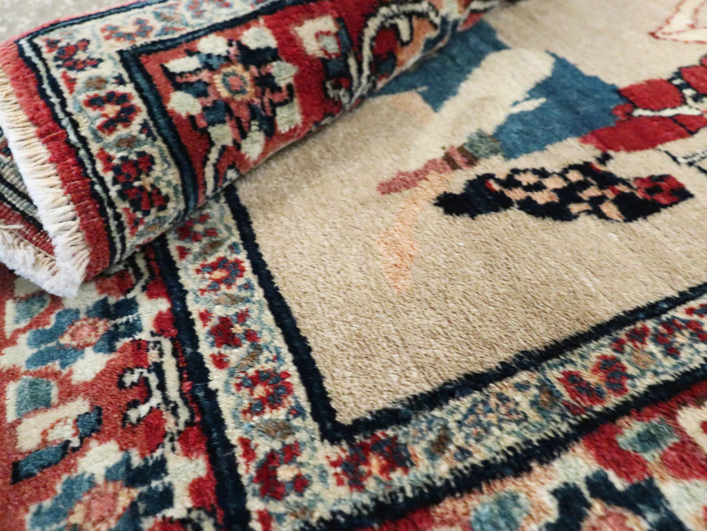 Antique Perisan Tabriz Pictorial Rug, No.29649 - Gss