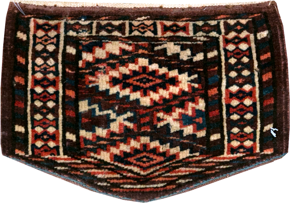 Vintage Central Asian Yamoud Turkoman Throw Rug (Pair: 2 of 2), No.29663 - Gss