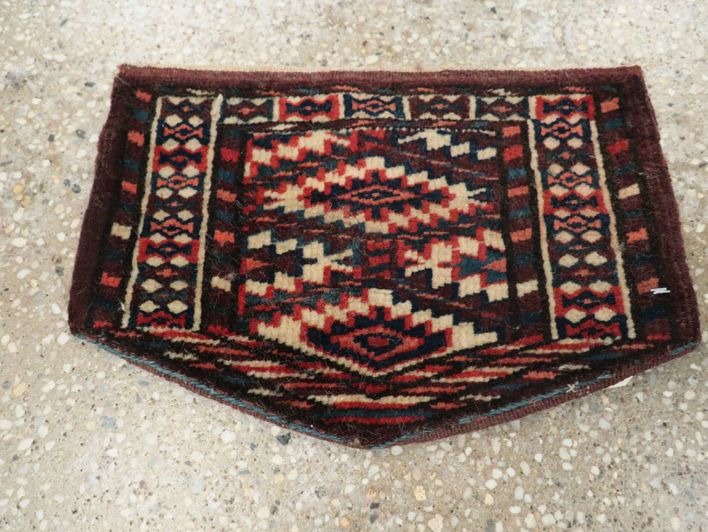 Vintage Central Asian Yamoud Turkoman Throw Rug (Pair: 2 of 2), No.29663 - Gss