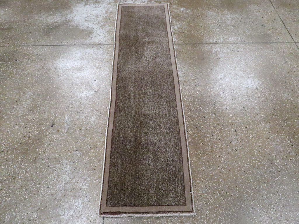 Modern Style Vintage Persian Mashad Small Runner, No.29664 - Gss