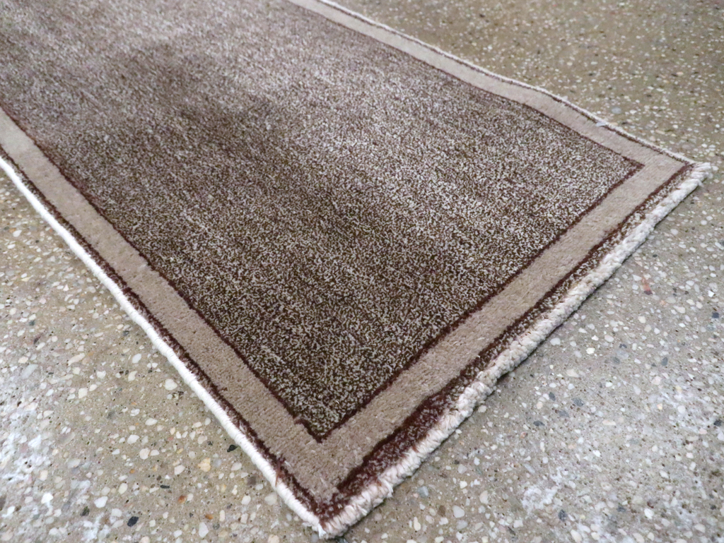 Modern Style Vintage Persian Mashad Small Runner, No.29664 - Gss