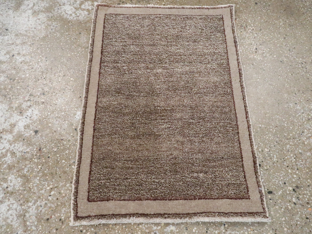 Vintage Persian Mashad Small Throw Rug, No.29665 - Gss