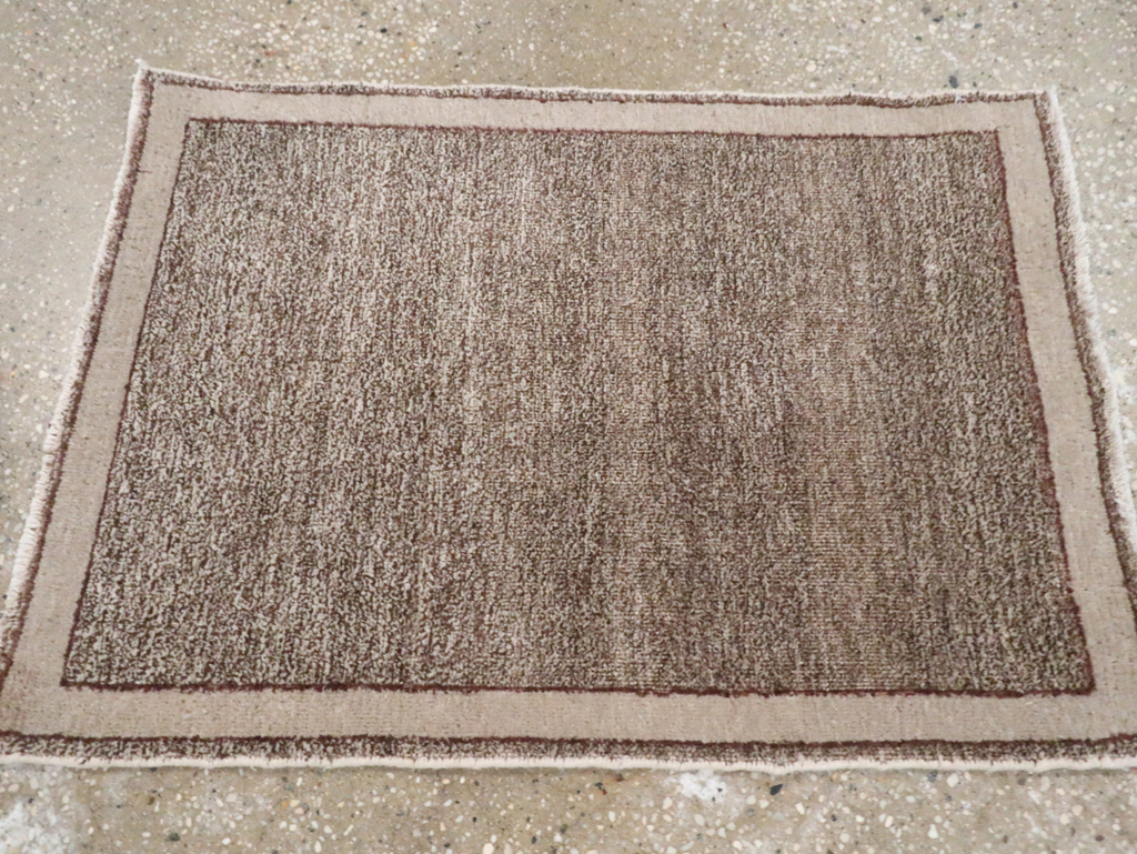 Vintage Persian Mashad Small Throw Rug, No.29665 - Gss