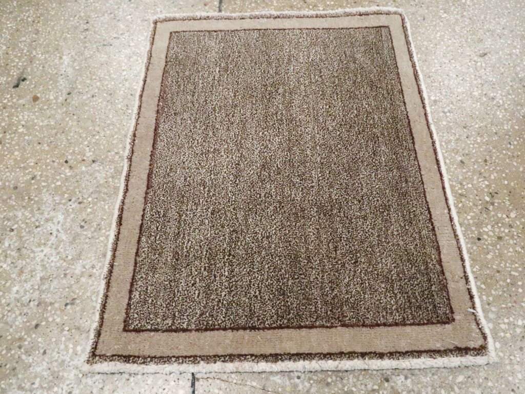 Vintage Persian Mashad Small Throw Rug, No.29666 - Gss