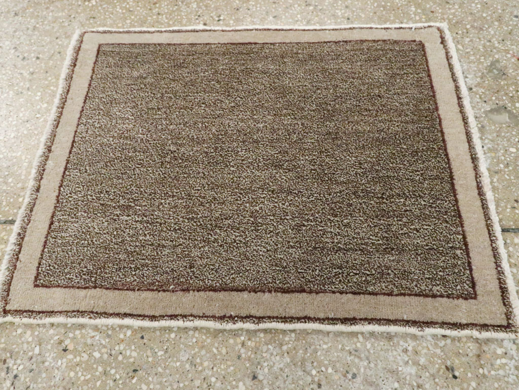 Vintage Persian Mashad Small Throw Rug, No.29666 - Gss