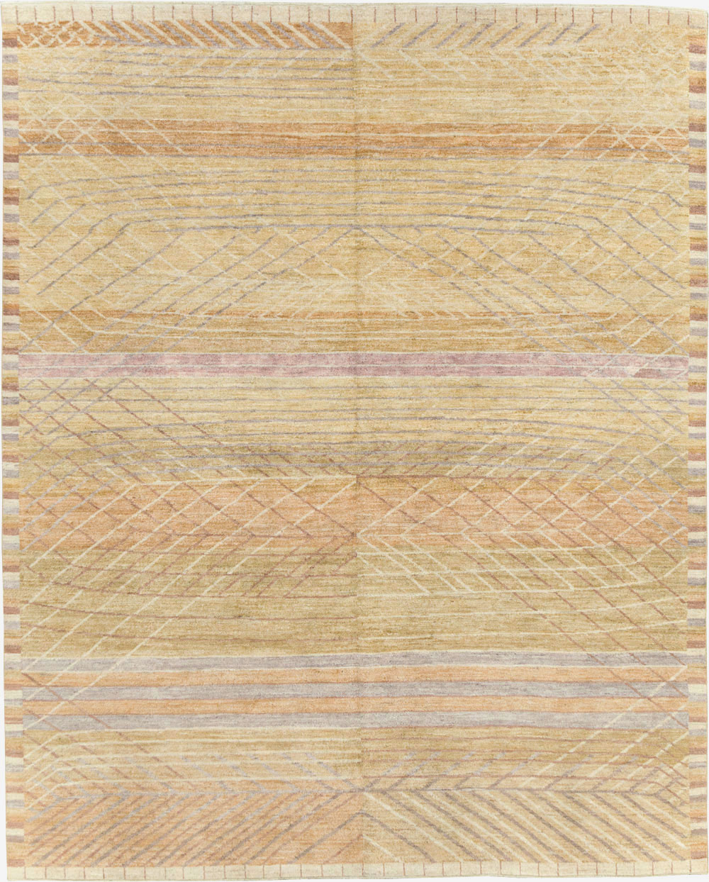Swedish Inspired Contemporary Turkish Anatolian Room Size Carpet, No.29669 - Gss