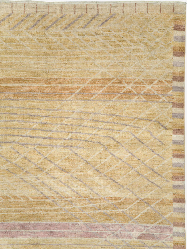 Swedish Inspired Contemporary Turkish Anatolian Room Size Carpet, No.29669 - Gss