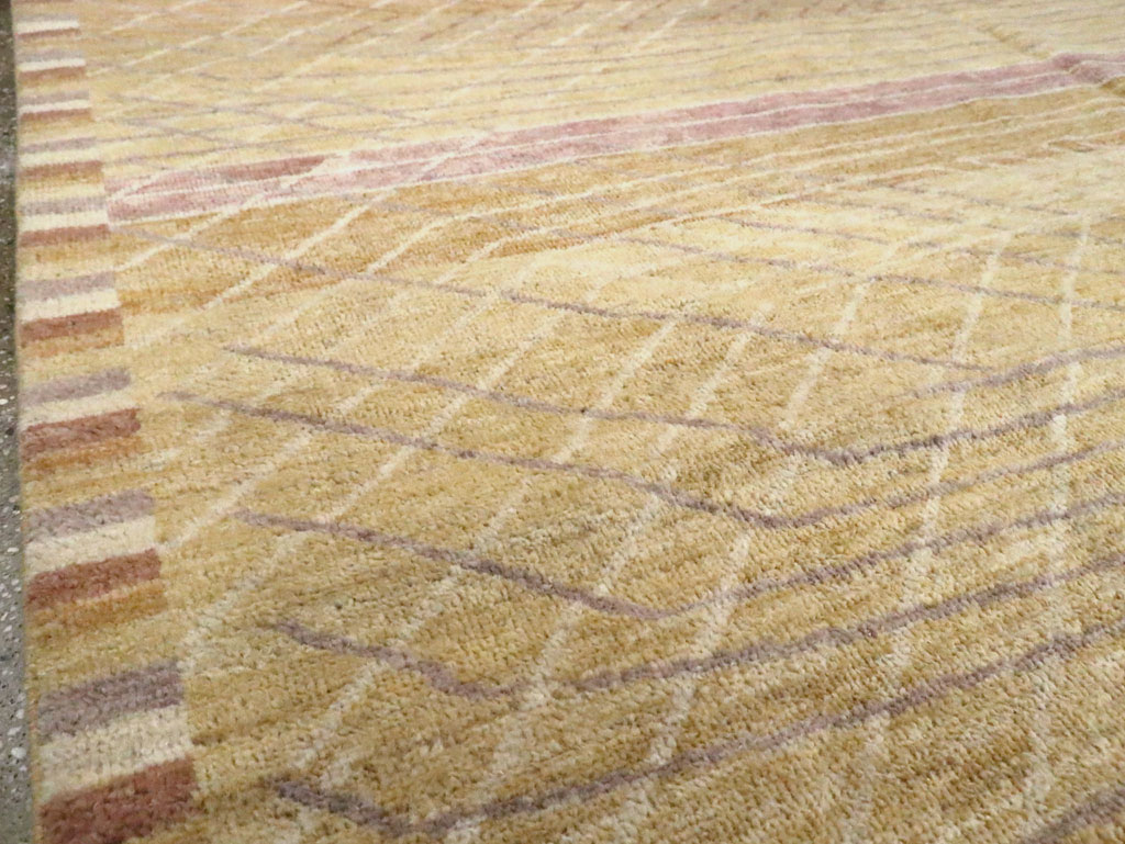 Swedish Inspired Contemporary Turkish Anatolian Room Size Carpet, No.29669 - Gss