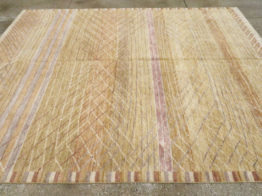 Swedish Inspired Contemporary Turkish Anatolian Room Size Carpet, No.29669 - Gss