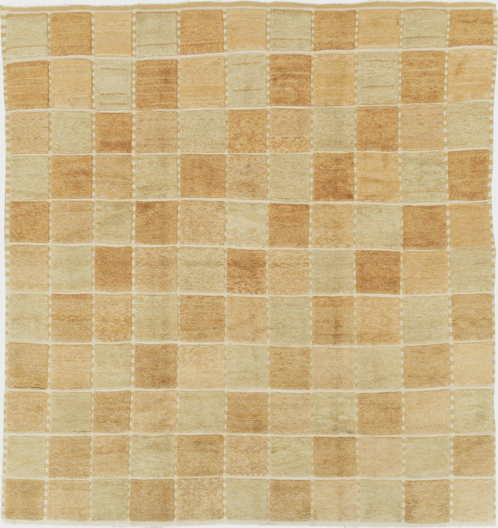 Swedish Inspired Contemporary Turkish Anatolian Square Room Size Carpet, No.29670 - Gss