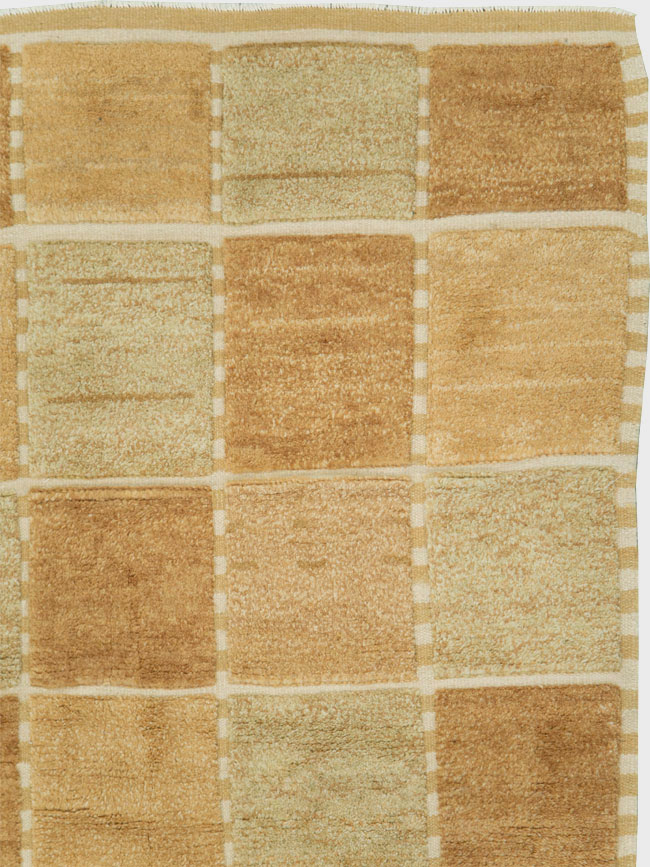 Swedish Inspired Contemporary Turkish Anatolian Square Room Size Carpet, No.29670 - Gss