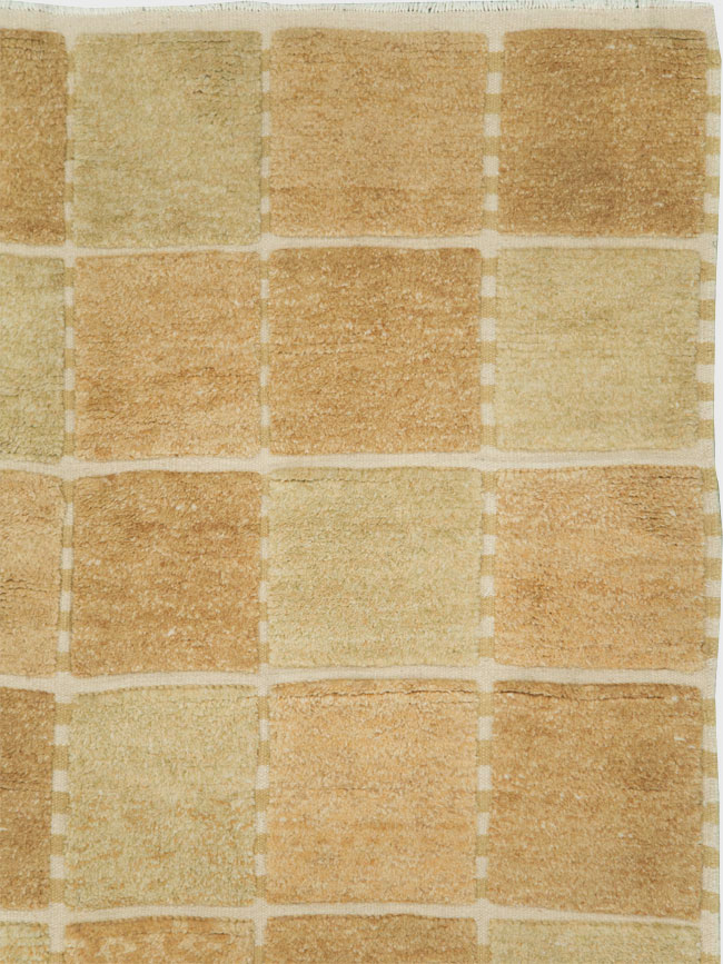 Swedish Inspired Contemporary Turkish Anatolian Square Room Size Carpet, No.29670 - Gss