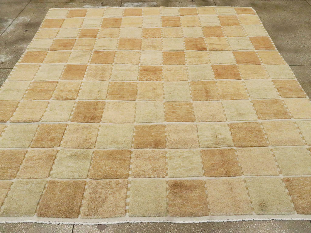 Swedish Inspired Contemporary Turkish Anatolian Square Room Size Carpet, No.29670 - Gss