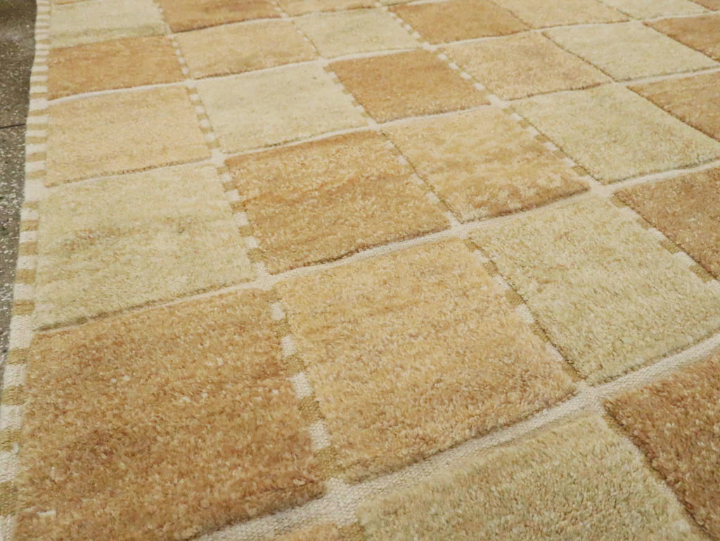 Swedish Inspired Contemporary Turkish Anatolian Square Room Size Carpet, No.29670 - Gss