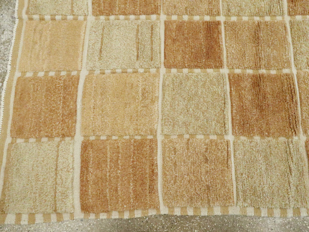 Swedish Inspired Contemporary Turkish Anatolian Square Room Size Carpet, No.29670 - Gss