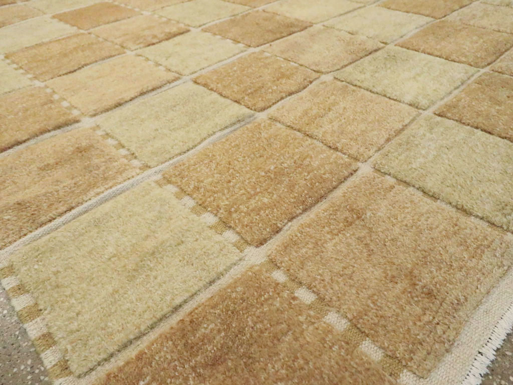 Swedish Inspired Contemporary Turkish Anatolian Square Room Size Carpet, No.29670 - Gss