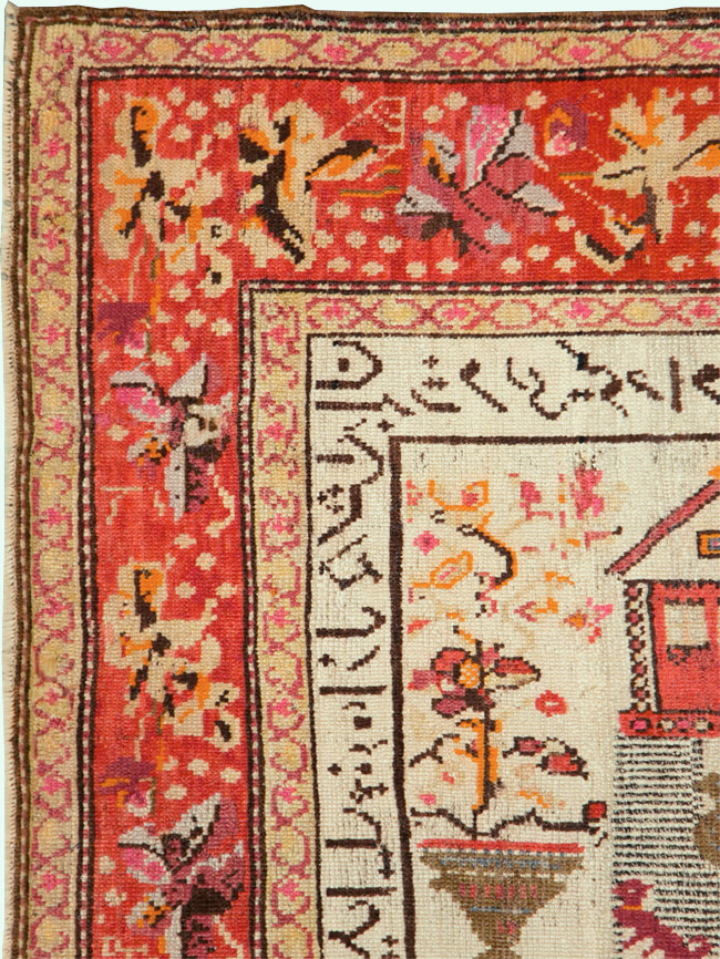 Antique Pictorial Karabagh Rug, No.29673 - Gss