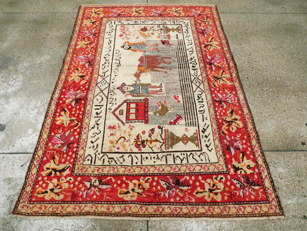 Antique Pictorial Karabagh Rug, No.29673 - Gss