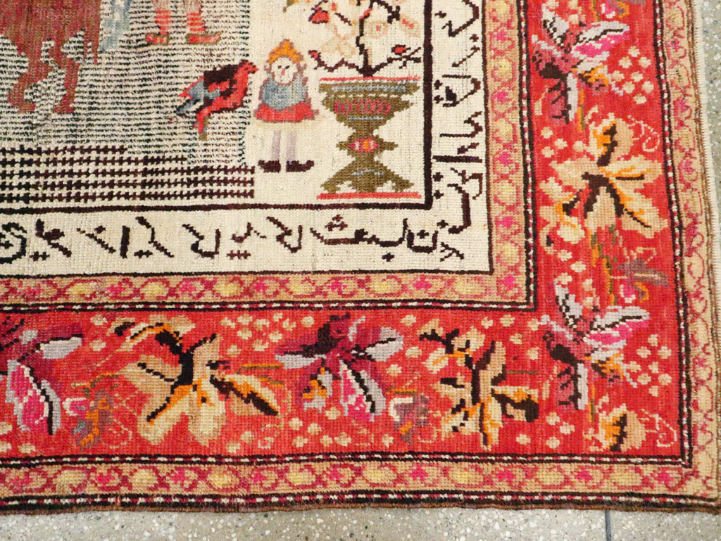 Antique Pictorial Karabagh Rug, No.29673 - Gss
