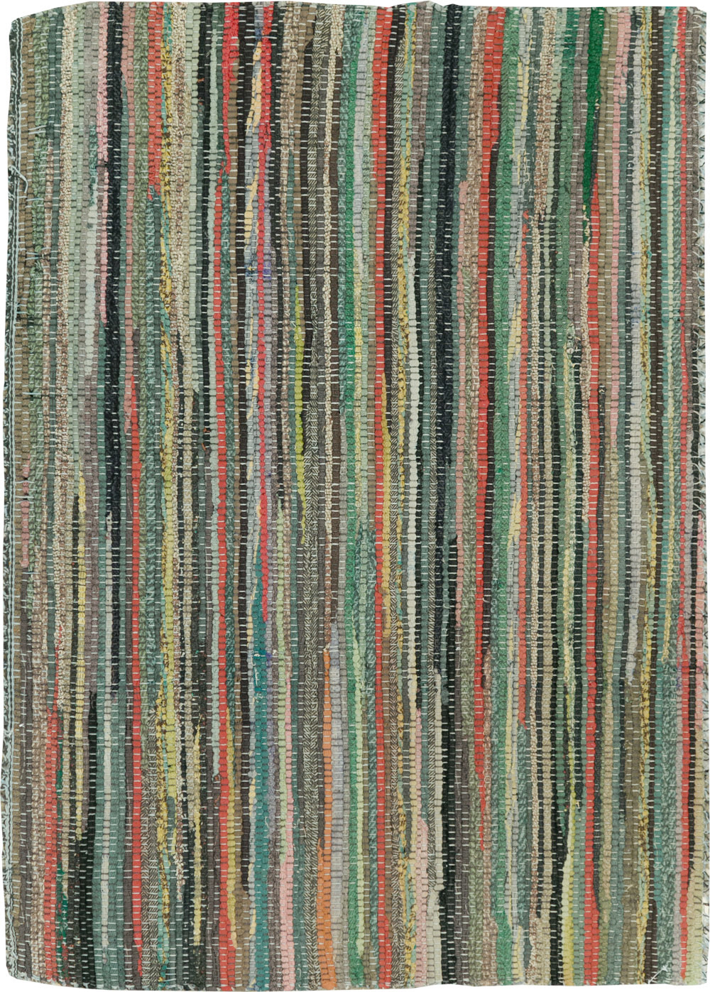 Vintage American Rag Rug, No.29675 - Gss