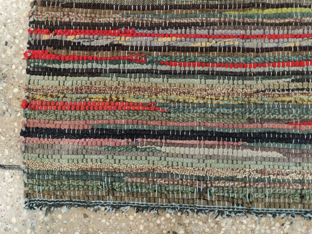 Vintage American Rag Rug, No.29675 - Gss