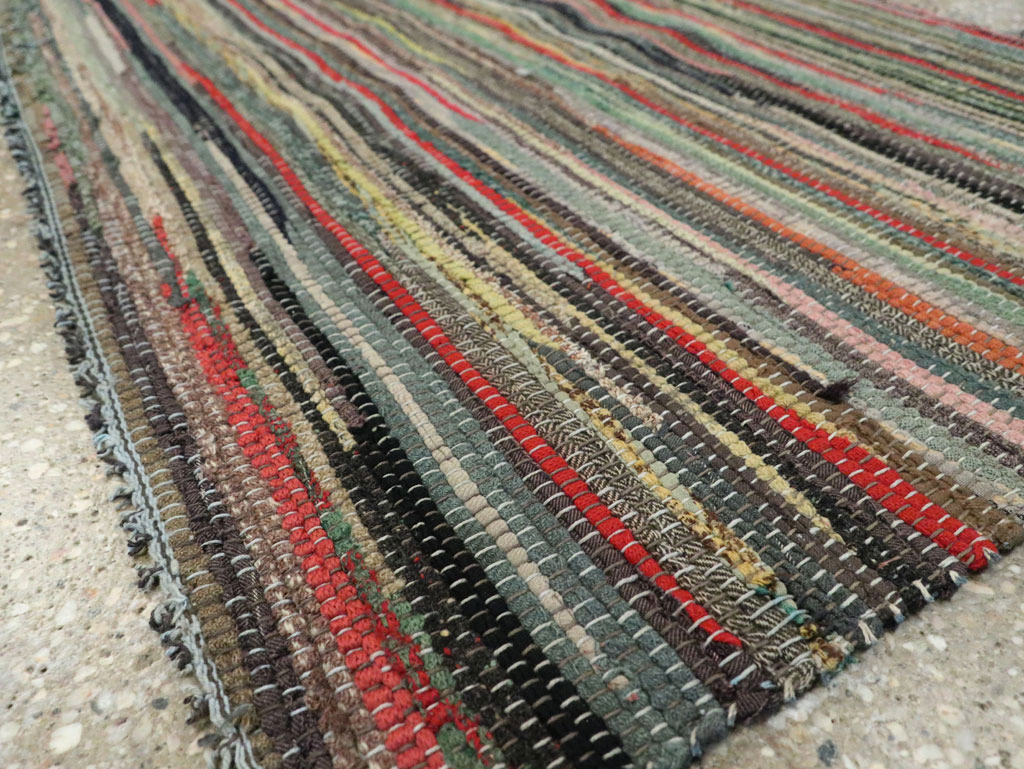 Vintage American Rag Rug, No.29675 - Gss