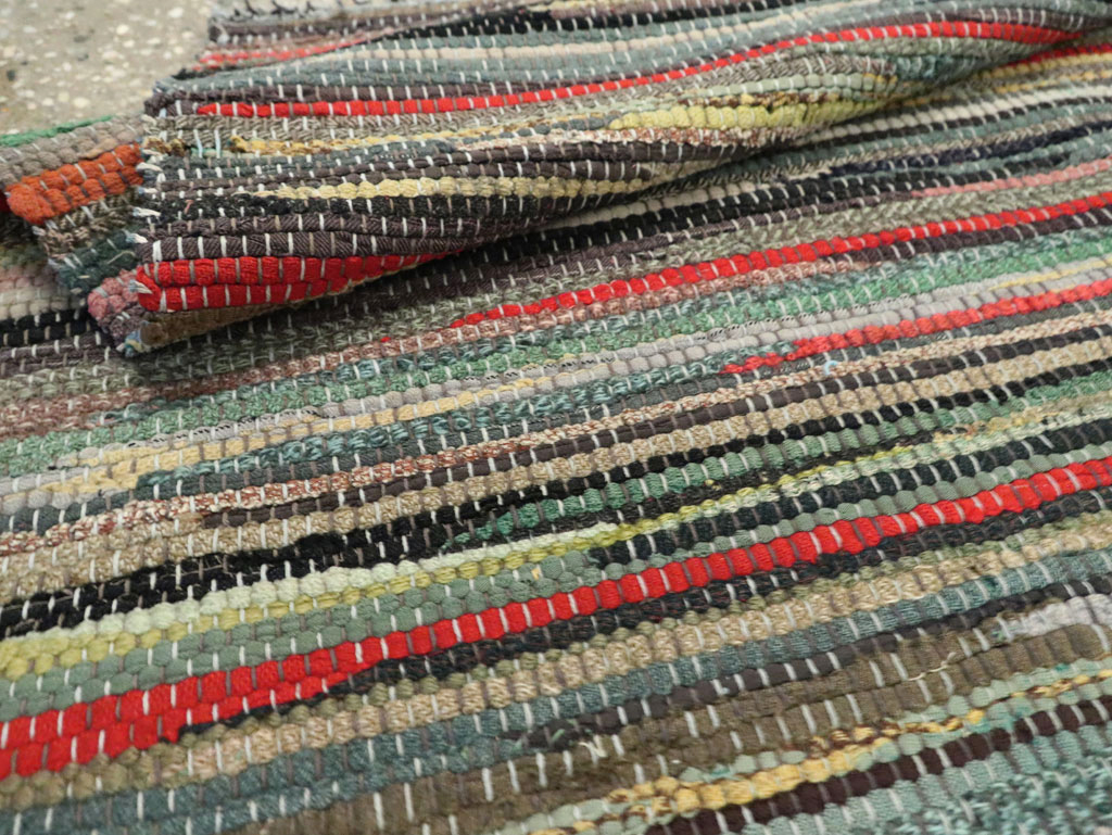 Vintage American Rag Rug, No.29675 - Gss