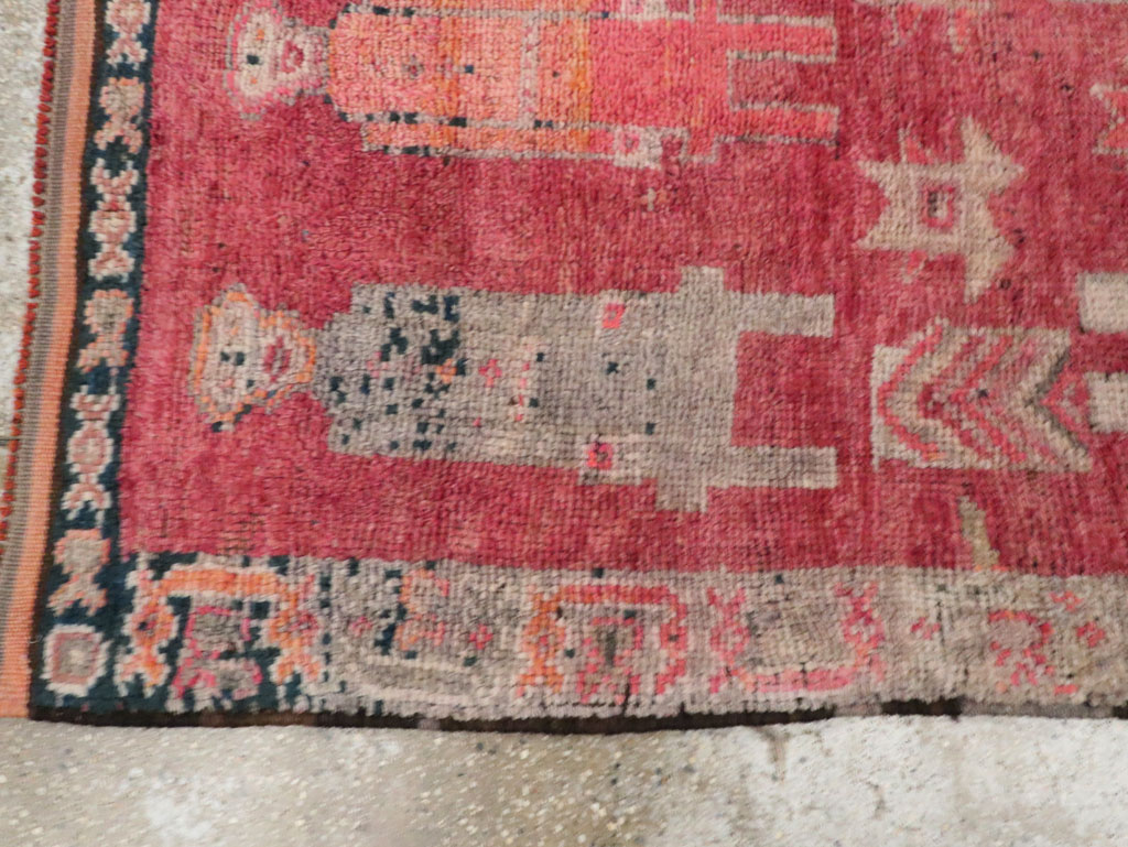 Vintage Turkish Anatolian Pictorial Runner, No.29676 - Gss