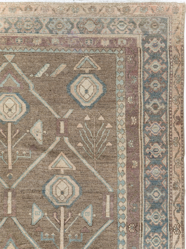 Vintage Persian Malayer Wide Gallery Runner, No.29680 - Gss