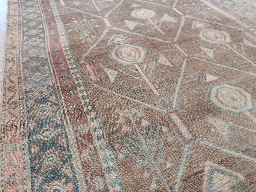 Vintage Persian Malayer Wide Gallery Runner, No.29680 - Gss