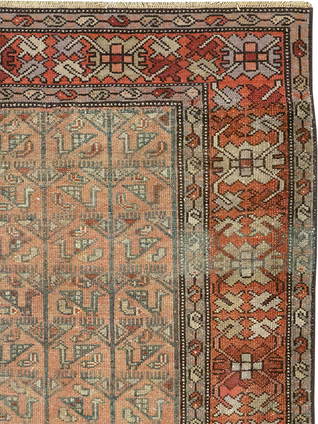 Antique Persian Malayer Throw Rug, No.29682 - Gss