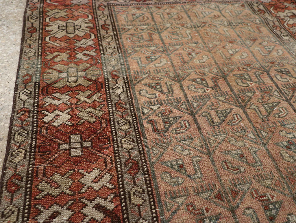 Antique Persian Malayer Throw Rug, No.29682 - Gss